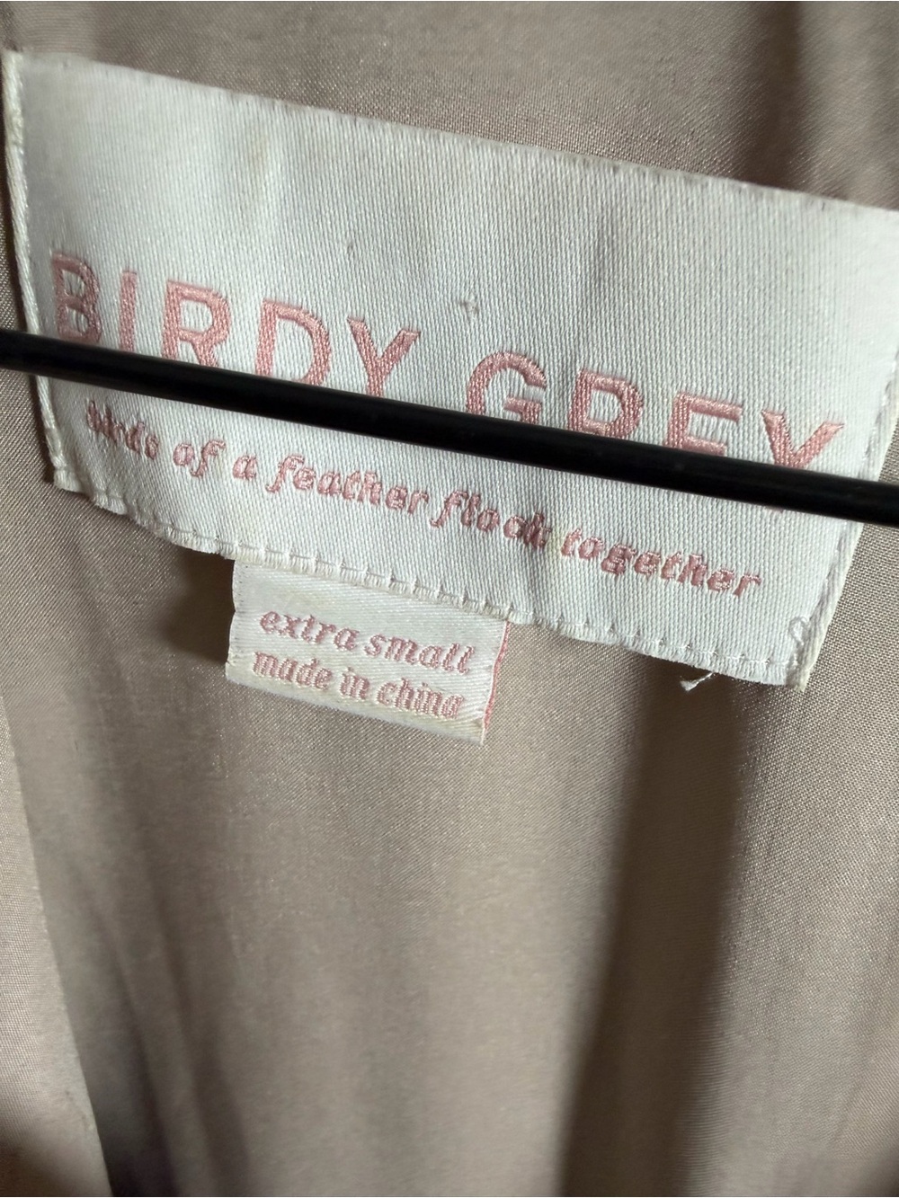 Birdy Grey Satin V-Neck Bridal Gown in Champagne Taupe - Picture 8 of 8